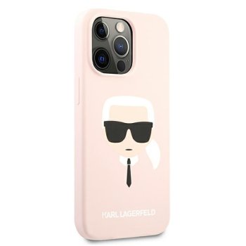 Karl Lagerfeld Silicone Karl's Head vāciņš iPhone 13 Pro / 13 - Gaiši rozā