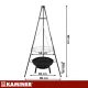 Садовый гриль-тренога с костровой чашей Kaminer 167x58 см