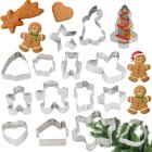 Christmas Cookie Gingerbread Cutter Shapes Set, 15 pcs.