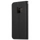 Samsung Galaxy S9 (G960F/DS) PU Leather Wallet Book Case Cover, Black