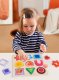 Attīstošā koka puzle ar formām Montessori figūru šķirotājs