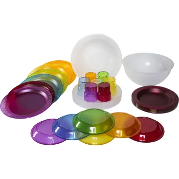 Guzzini HAPPY HOUR PIC BOLL piknika trauku komplekts 6 personām, daudzkrāsains