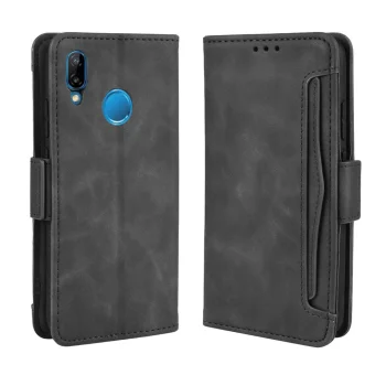 Huawei P20 lite 2018 (ANE-LX1, ANE-LX2J) Wallet Multiple Card Slots Phone Case Cover, Black | Чехол для...