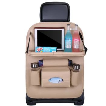 Automašīnas Sēdekļa Organizators ar Kabatām, Bēšs | Car Back Seat Organizer Storage