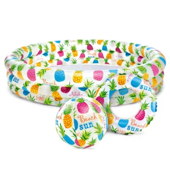 Piepūšamais baseins bērniem INTEX 59469 ar bumbu un peldriņķi 132 x 28 cm