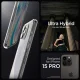 Apple iPhone 15 Pro 6.1\'\' Spigen Ultra Hybrid Case Cover, Crystal Clear | Чехол Кабура Кейс...