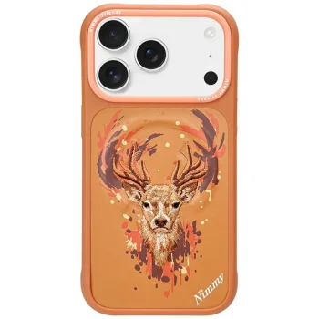 Nimmy MagSafe Vāciņš ar Briedi iPhone 17 Pro Max - Oranžs | Phone Case Cover