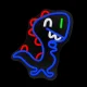 Светодиодная неоновая лампа Forever Light JURASSIC BABY DINO, Синяя