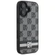 DKNY iPhone 16 vāciņš Checkered Pattern & Printed Stripes, melns