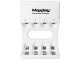 Зарядное устройство для аккумуляторов Maxday 704A2 AA/AAA, USB-C, 4 слота,...