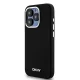 Apple iPhone 15 Pro 6.1\'\' DKNY Liquid Silicone Small Metal Logo MagSafe Case Cover, Black | Чехол Кабура...