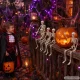 Hanging Human Skeleton Halloween Decoration 40 x 10 cm, White