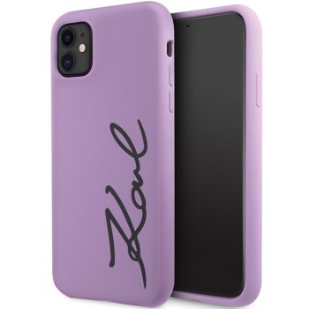 Чехол Karl Lagerfeld для iPhone 11 / XR Silicone Signature, фиолетовый