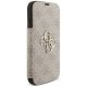 Guess iPhone 17 Pro atverams vāciņš maciņš grāmatiņa Book 4G Metal Logo, rozā