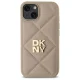 Dkny iPhone 14 vāciņš Quilted Stack Logo, bēšs