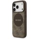 Guess iPhone 17 Pro vāciņš 4G Circle Classic Logo MagSafe, brūns