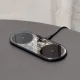 Baseus digitālais LED displeja dubultais bezvadu lādētājs ar digitālo displeju 20W melns (WXSX010101) | Wireless...