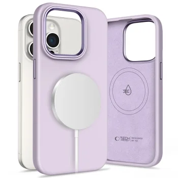 Tech-Protect silikona telefona vāciņš Pure Magsafe iPhone 15 Pro Max - Violets | Silicone Case for Purple