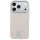 Karl Lagerfeld Grained Embossed Ring & Kameo MagSafe vāciņš priekš iPhone 18 / 17 Pro Max, bēšs