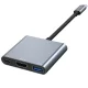 Tech-Protect V1 3in1 USB-C centrmezgls HDMI 4K / USB-A 3.0 / PD 100W, pelēks