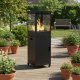Gāzes sildītājs MultiGarden 13 kW terasei ar stikla cauruli, vulkāniskajiem akmeņiem un pārvalku