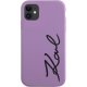 Karl Lagerfeld iPhone 11 / XR vāciņš Silicone Signature, violets