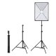 Puluz studijas apgaismojuma komplekts ar 50x70cm softboksu un LED spuldzi, PU5070EU