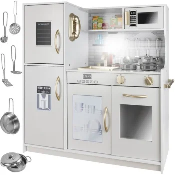 Kruzzel 22117 Bērnu Rotaļu Koka Virtuve | Kids Wooden Toy Kitchen
