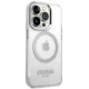Чехол Guess Metal Outline MagSafe для iPhone 14 Pro - Серебристый