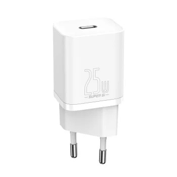 Sienas lādētājs Baseus CCSP020102 Super Si 25W Balts
