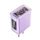 Acefast A45 GaN lādētājs 65W, 3 pieslēgvietas (2x USB-C, 1x USB), violets