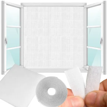 Mosquito Mesh Net Anti-Insect Screen for Windows - 130x160cm, White