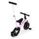Детский велосипед беговел 2в1 ECOTOYS с родительской ручкой, розовый