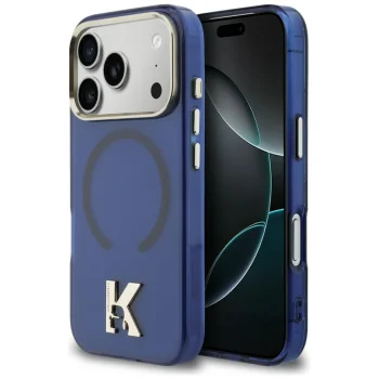 Чехол Karl Lagerfeld IML K Head Logo MagSafe для iPhone 17 Pro, синий