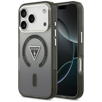 Guess IML Gradient Triangle Logo MagSafe Case for iPhone 17 Pro Max, Black