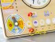 Ecotoys ESC-W-036 koka izglītojošā tāfele - kalendārs un pulkstenis