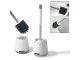 Silicone Toilet Brush, White/Gray