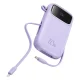 Baseus Qpow2 20000mAh 22,5W barošanas banka ar diviem kabeļiem un digitālo displeju + Baseus Simple USB-C 3A kabelis...