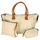 Multifunctional Stroller and Travel Bag Set with Pouches, Beige