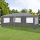 Садовый шатер павильон 3x6 м MultiGarden 6 стенок, серый