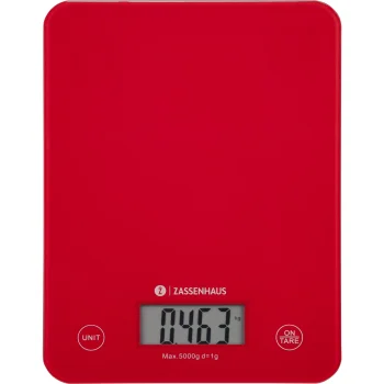 Zassenhaus Balance Digital Kitchen Scale, 5 kg, Red