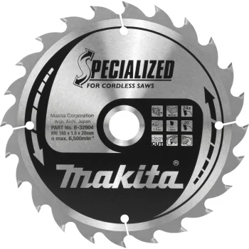Пильный диск по дереву Makita B-32904 SPECIALIZED 165x20 мм 24Z