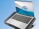 LED adjustable laptop cooling pad with USB port
