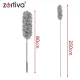 Zortiva Telescopic Dust Brush 80–250 cm with 2 Attachments, Gray/Silver