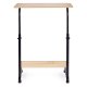 ModernHome C-Shaped Laptop Table Adjustable Rolling Sofa Side Desk, Light Oak