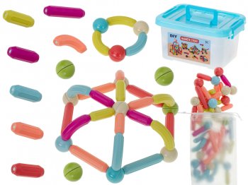 Magnētiskie Rotaļu Spēļu Bloki Bumbiņas Stienīši Konstruktors, 50 gab. | Magnetic Magic Blocks Bricks Balls