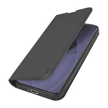 SBS Wallet Smooth atverams vāciņš Xiaomi Redmi Note 15 Pro+, melns