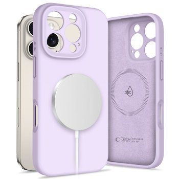 Tech-Protect Liquid Silicone MagSafe vāciņš iPhone 16 Pro Max - Violets | Phone Case Cover Purple