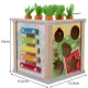 Koka Izglītojošais Kubs - Šķirotājs Kruzzel 22566 | Wooden Educational Cube Sorter