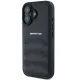 Mercedes-Benz iPhone 16 Case AMG Leather Debossed Lines, Black